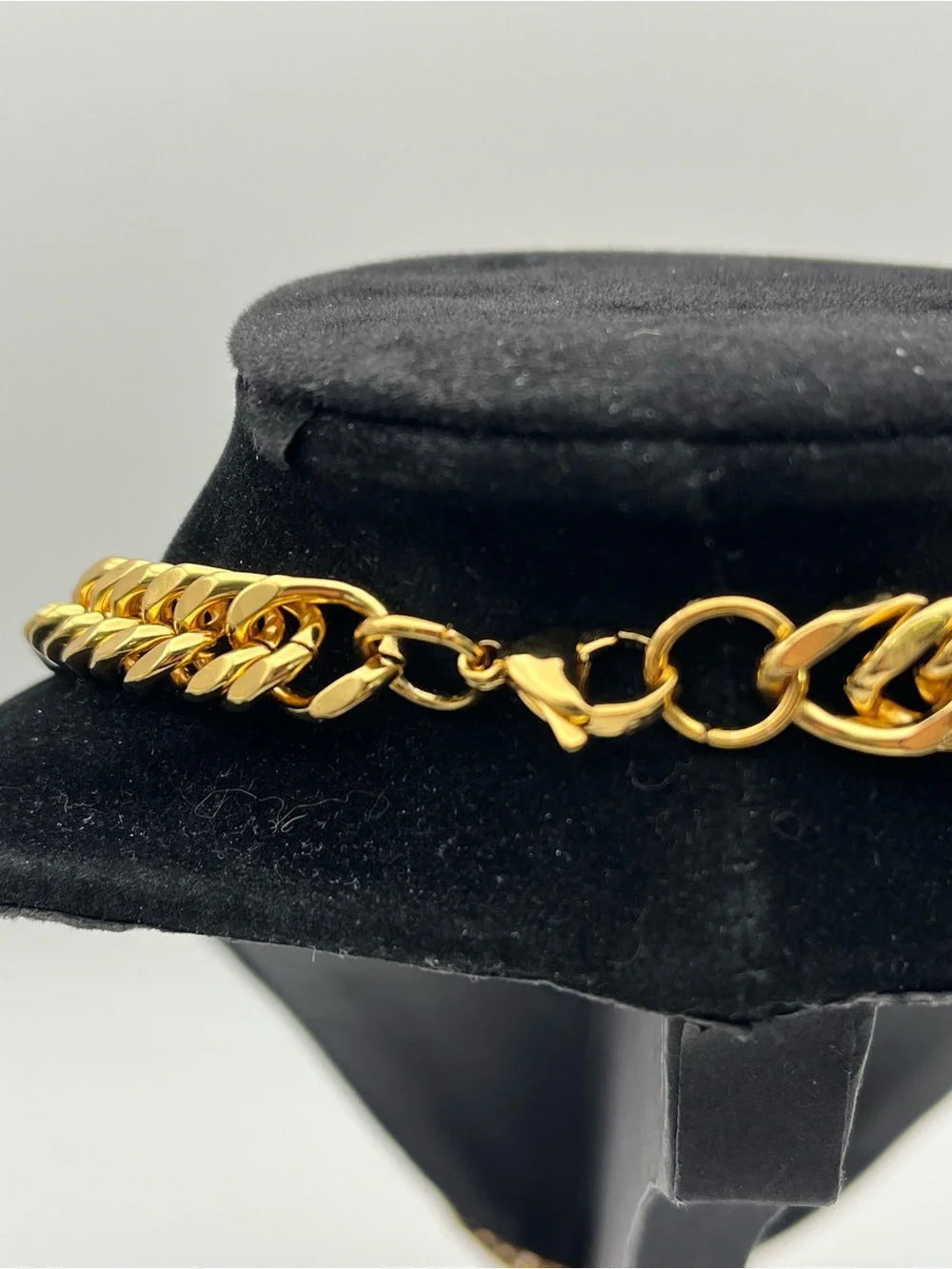 Men's 24”, Gold over Stainless Curb Chain Necklace